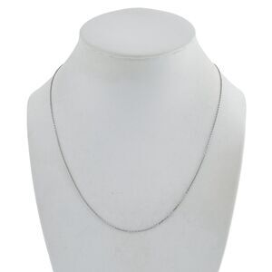 Vintage Italy CI Sterling Silver 925 1.0mm Cable Chain Necklace 18"